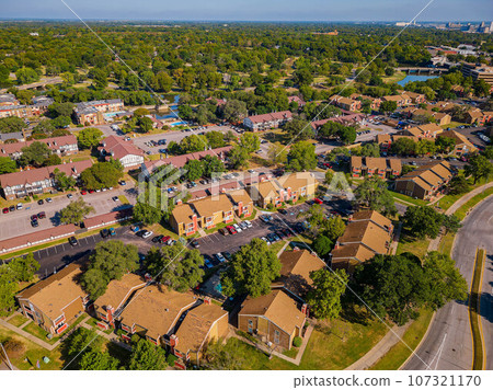 Aerial view of the Witchita cityscape Aerial view of the Witchita cityscape 107321170