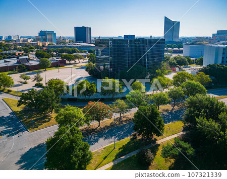 Aerial view of the Witchita cityscape 107321339