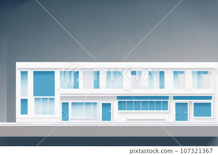 Office building paper craft style 3 107321367