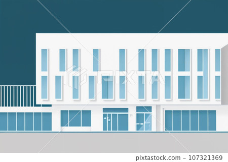 Office building paper craft style 5 107321369