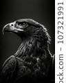 America big eagle studio silhouette photo black white vintage backlit portrait contour tattoo 107321991