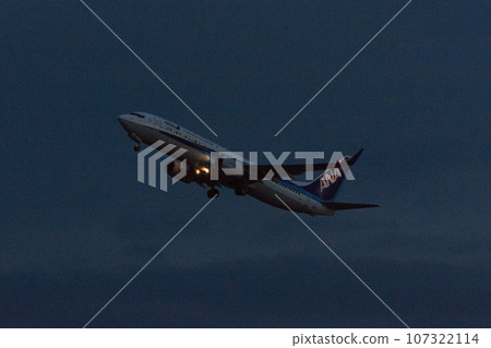 All Nippon Airways B737-800 night takeoff All Nippon Airways B737-800 night takeoff 107322114