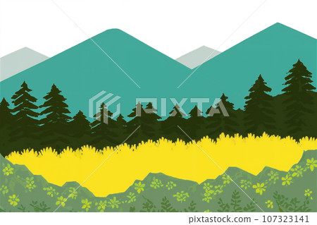 Hiking background illustration trees and mountains 10 Hiking background illustration trees and mountains 10 107323141