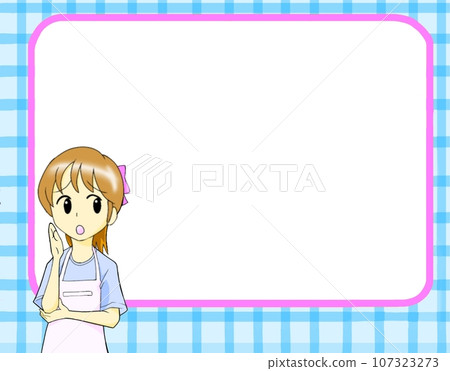 Women in aprons, worries 107323273