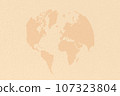 map world on pastel brown background 107323804