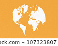 map world on pastel white paper background 107323807