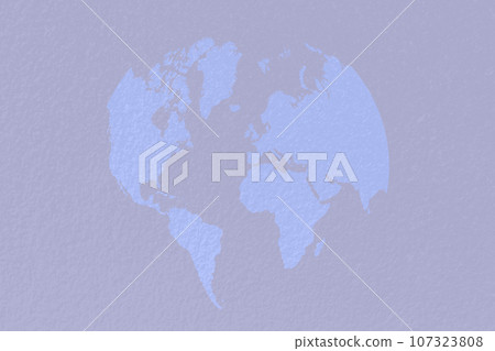 map world on pastel blue paper background 107323808