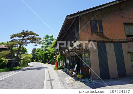輕井澤追分信濃追分宿的清新綠色街道 107324127