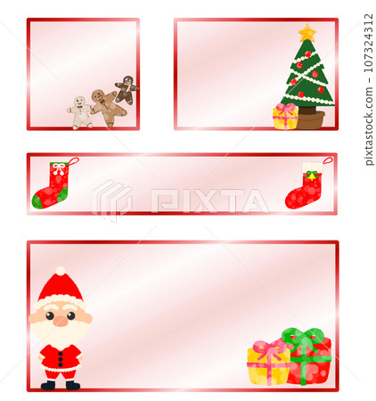 Shining decorative frame with Christmas illustration Shining decorative frame with Christmas illustration 107324312