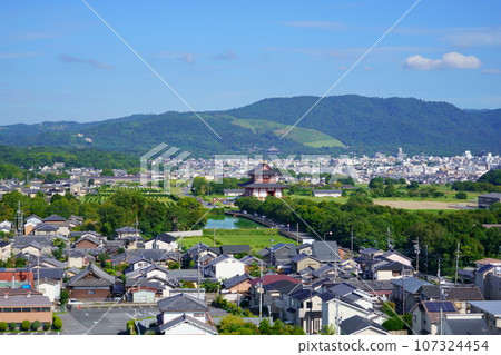 古都全景、平城宮遺址、大極殿、若草山、東大寺 107324454