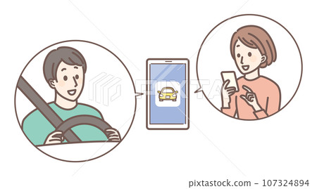 使用叫車應用程式的人 使用叫車應用程式的人 107324894