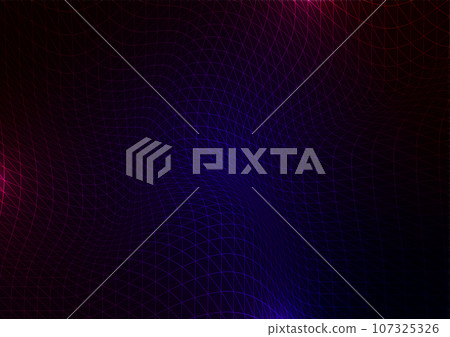 Digital technology square line wave net dark background 107325326