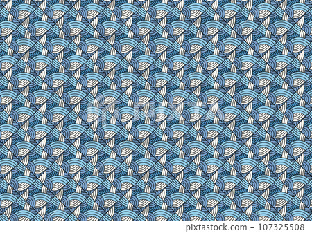 Tile Japan pattern line culture square waves blue background Tile Japan pattern line culture square waves blue background 107325508