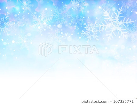 手繪雪花紋背景 107325771