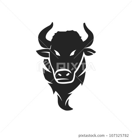 Bison logo template Isolated. Brand Identity. Icon Abstract Vector graphic Bison logo template Isolated. Brand Identity. Icon Abstract Vector graphic 107325782