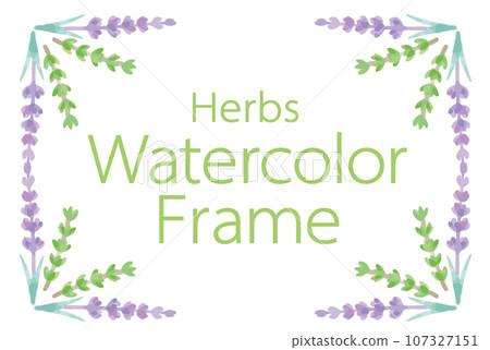 Illustration frame of herbs and plants used for aroma. vector material Illustration frame of herbs and plants used for aroma. vector material 107327151
