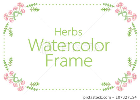用於香氣的草藥和植物的插圖框架。向量素材 用於香氣的草藥和植物的插圖框架。向量素材 107327154