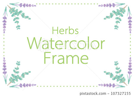 用於香氣的草藥和植物的插圖框架。向量素材 用於香氣的草藥和植物的插圖框架。向量素材 107327155