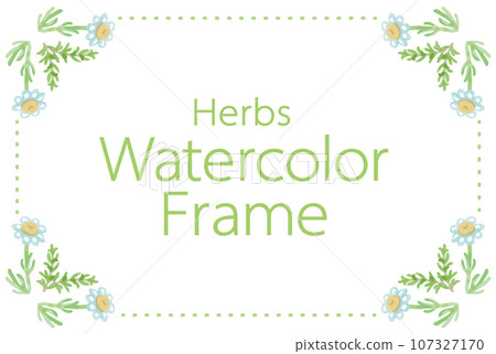 Illustration frame of herbs and plants used for aroma. vector material Illustration frame of herbs and plants used for aroma. vector material 107327170