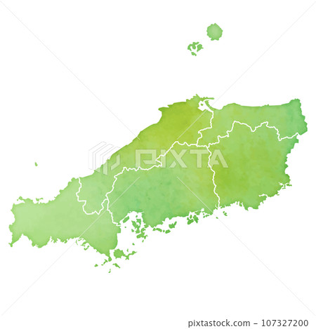 中國地區水彩風格地圖插圖（附縣界） 107327200