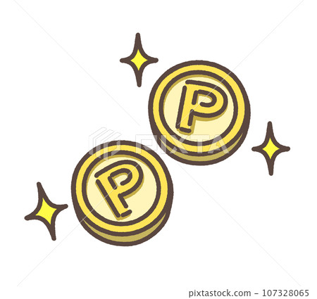 成像點的硬幣的例證 成像點的硬幣的例證 107328065