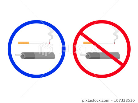 Smoking and non-smoking marks on cigarettes and heated tobacco 107328530