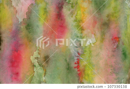 水彩紋理背景的靈感來自森林中的秋葉 107330138