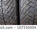 New car tire background with texture transport industry 107330404