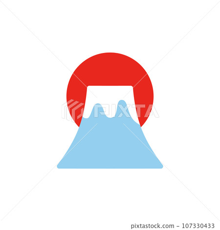 Mt. Fuji icon illustration Mt. Fuji icon illustration 107330433