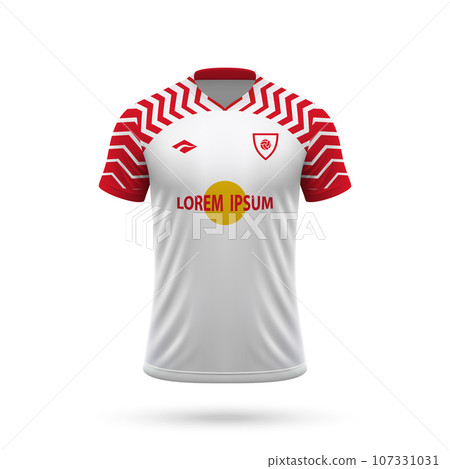 3d realistic soccer jersey in RB Leipzig style, shirt template football kit 2023 3d realistic soccer jersey in RB Leipzig style, shirt template football kit 2023 107331031