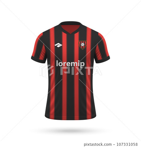 3d realistic soccer jersey in Bournemouth style, shirt template football kit 2023 3d realistic soccer jersey in Bournemouth style, shirt template football kit 2023 107331058