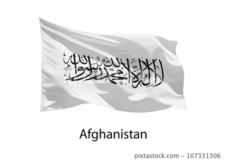 3d realistic Waving flag of Afghanistan Isolated 3d realistic Waving flag of Afghanistan Isolated 107331306