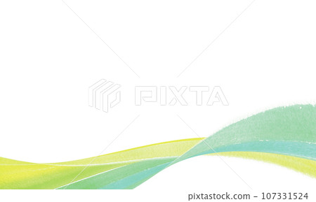 Green watercolor wave background material 107331524