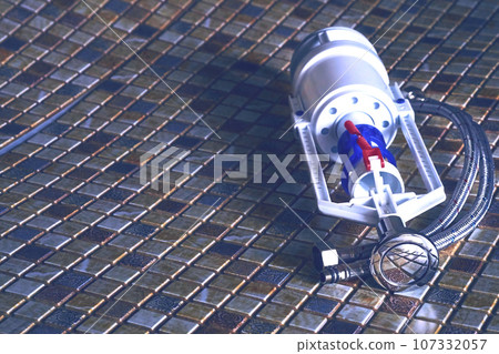 Plumbing. Flexible metal steel faucet hoses, flush mechanism, siphon fittings 107332057