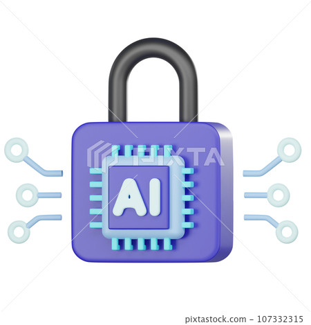 3d ai locker icon 3d ai locker icon 107332315