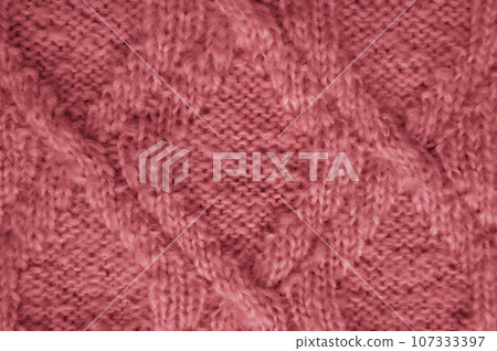 Handmade knit texture with detail wool threads. Handmade knit texture with detail wool threads. 107333397