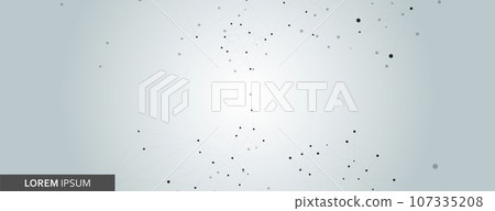 Connected lines and dots. Web network health background. Evolution and communication design. Medical technology pattern. Vector illustration 107335208