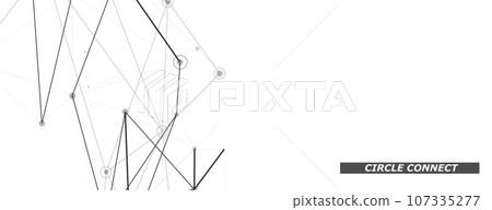 Abstract connecting dots and lines. Polygonal creative background. Geometric futuristic technology network structure. Vector illustration Abstract connecting dots and lines. Polygonal creative background. Geometric futuristic technology network structure. Vector illustration 107335277