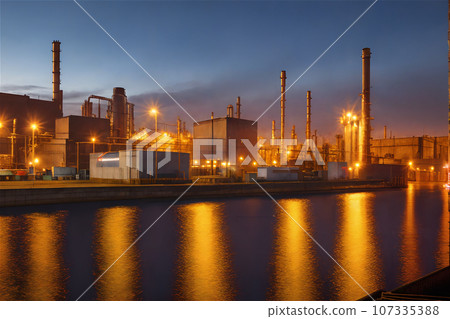 Chimneys and piping in industrial areas 11 107335388