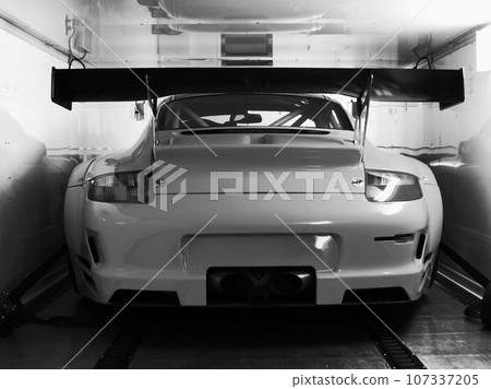 racing car being transported racing car being transported 107337205