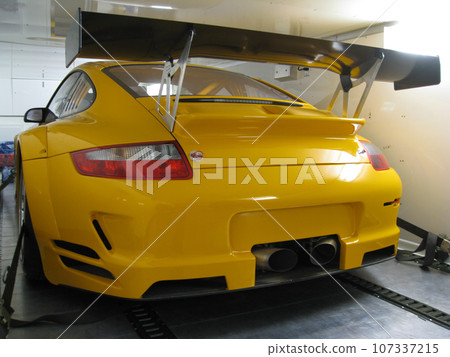 racing car being transported 107337215