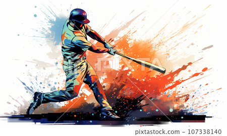 man batting baseball 107338140