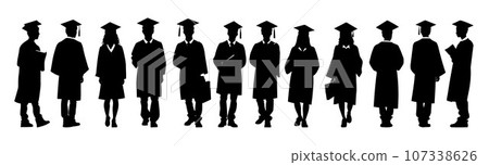 Graduated student, Graduate Silhouette, Graduated at university Silhouette, Happy Graduation Activity Silhouettes Graduated student, Graduate Silhouette, Graduated at university Silhouette, Happy Graduation Activity Silhouettes 107338626