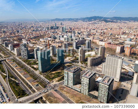 Aerial view of Diagonal Mar i el Front Maritim del Poblenou, Barcelona Aerial view of Diagonal Mar i el Front Maritim del Poblenou, Barcelona 107339000
