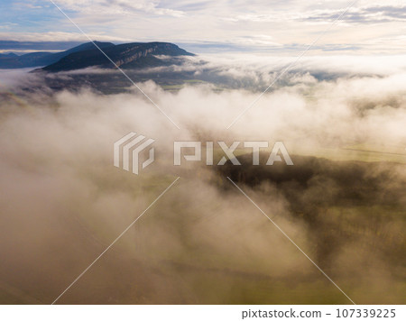 Picturesque landscape of hillsides of Navarre 107339225