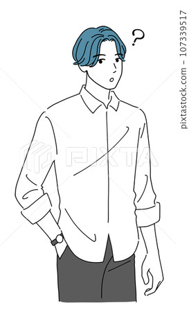 young man with doubts 107339517