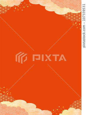 Japanese style background material New Year/coming of age ceremony (A4 size ratio/vertical) 107339531