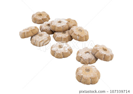 some dried cookies 107339714