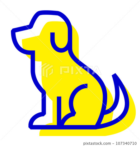 代表寵物、狗的兩種顏色樣式圖標 代表寵物、狗的兩種顏色樣式圖標 107340710