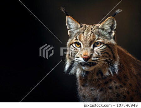 Image of a lynx bobcat. Wildlife Animals. Illustration, Generative AI. 107340949